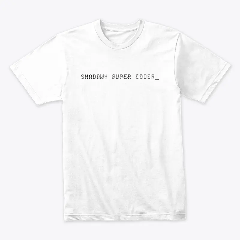 Shadowy Super Coder  white