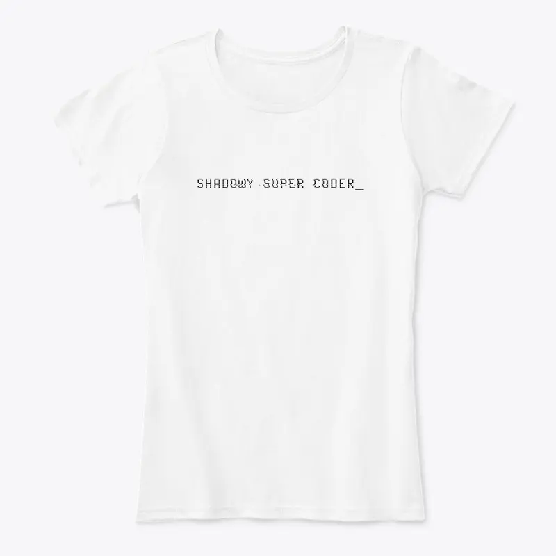 Shadowy Super Coder  white